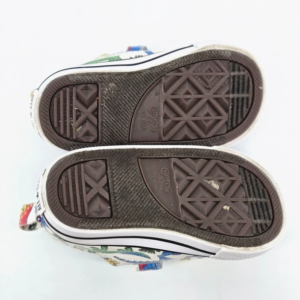 Converse Chuck Taylor All Star 2V Dino's Beach Party Kids Shoes Size 5 Infant